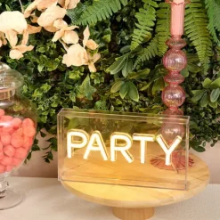 Neón LED Sobremesa Party Amarillo 23cm