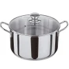 Olla Inox C/Tapa Cristal