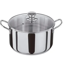 Olla Inox C/Tapa Cristal