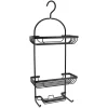 Organizador de Ducha Ventosa Aluminio Negro