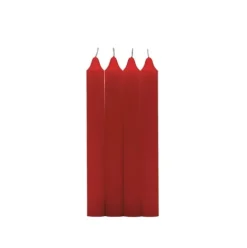 Pack 4 Velas Cilindrica Rojo