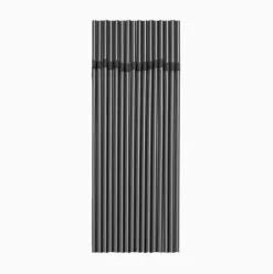 Pajita Plástico PP Reutilizable Flexible Negro 21cm 150uds