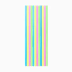 Pajita Plástico PP Reutilizable Multicolor 20cm 20uds