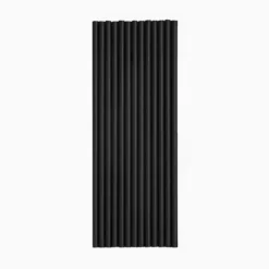 Pajita Plástico PP Reutilizable Negro 20cm 20uds