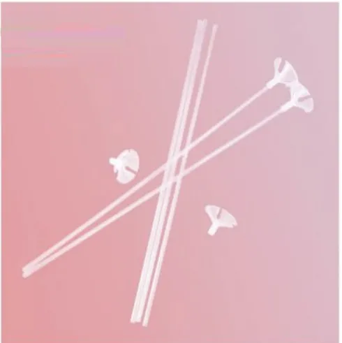Palos de Globos 8pcs Transparente