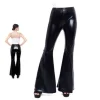 Pantalones Campana Metalizado Negro Adulto