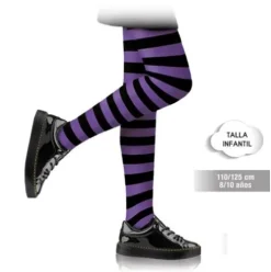 Panty Inf Rayas Negro/Lila
