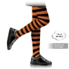 Panty Inf Rayas Negro/Naranja