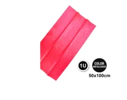 Papel Crespón 50X100CM Metalizado Rojo