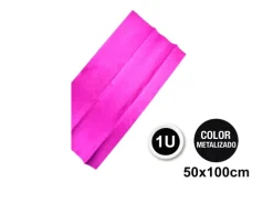 Papel Crespón 50X100CM Metalizado Rosa