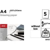 Papel de Dibujo Sin Recuadro A4 5H 160G