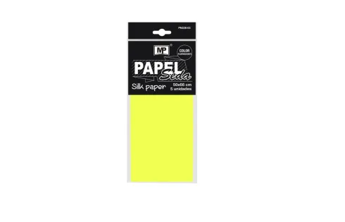 Papel Fluorescente 50X66CM 5U Amarillo