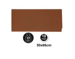 Papel Seda 50X66CM 10U Marrón