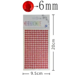 Pegatinas De Diamantes Imitación Rojo 6MM