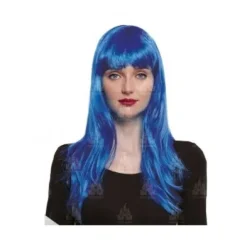 Peluca Lisa Azul Oscuro