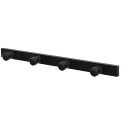 Perchero A Fijar 4 Ganchos – Negro