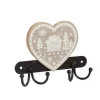 Perchero de Pared Corazón 2 Ganchos