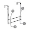 Perchero Metal 4 Ganchos – Cromo/Gris