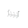 Perchero Metal 8 Ganchos – Cromo/Blanco