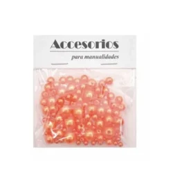 Perlas Imitación Naranja 4-10MM