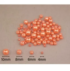 Perlas Imitación Naranja 4-10MM