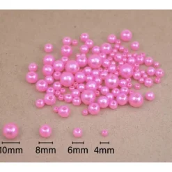 Perlas Imitación Rosa Barbie 4-10MM