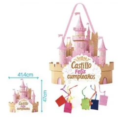 Piñata Plegable Castillo Rosa