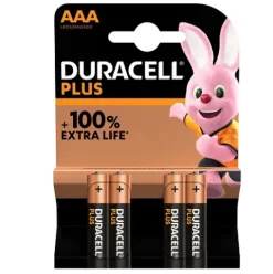 Pilas Alcalinas Duracell Plus AAA 4U