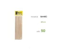 Pinchos De Bambú 40CM Extragrueso 50UDS