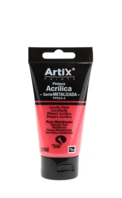 Pintura Acrílica 75ml Rojo Metalizado