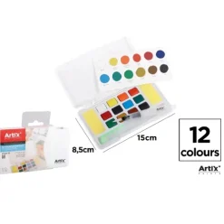 Pintura Acuarela Sólida 12 Colores
