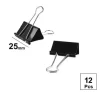 Pinza Abatible Negro 25mm 12u