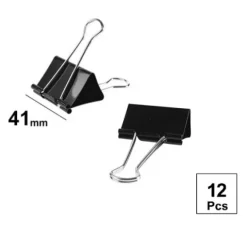 Pinza Abatible Negro 41mm 12u