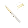Pinza Cejas Oblicuo Dorado 84mm
