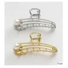 Pinza Para Cabello Metal Con Perla