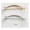 Pinza Para Cabello Metal Con Perla