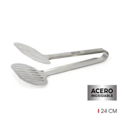 Pinzas Cocina Acero Burguer 24cm