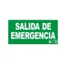 Placa De Salida De Emergencia PVC 29x14CM/0.6MM