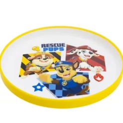 Plato Antideslizante Premium Bicolor Paw Patrol Boy Rescue Pups