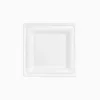 Plato Llano Cuadrado Compostable Off White 17x17cm