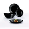 Plato Postre Harena Negro Lum 19cm