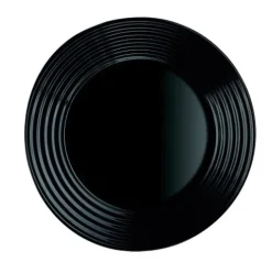 Plato Postre Harena Negro Lum 19cm