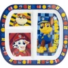 Plato Rectangular Dividido Paw Patrol Boy Rescue Pups