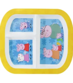 Plato Rectangular Dividido Peppa Pig
