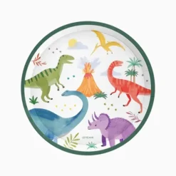 Platos Cartón Baby Dinos 23cm