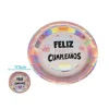 Platos Cartón Corona Rosa Oro 18cm