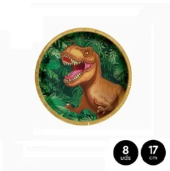 Platos Cartón Dino 17cm