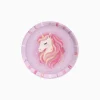 Platos Cartón Unicornio Baby 17cm