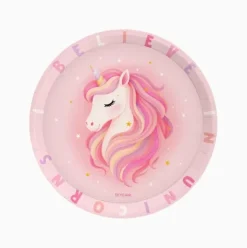 Platos Cartón Unicornio Baby 23cm