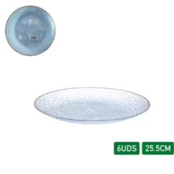 Platos Deco Premium Reutilizable Rugo 6pcs
